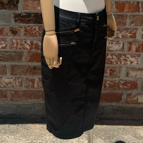 Express black pencil denim midi skirt / 6 / Excellent condition - Picture 3 of 13